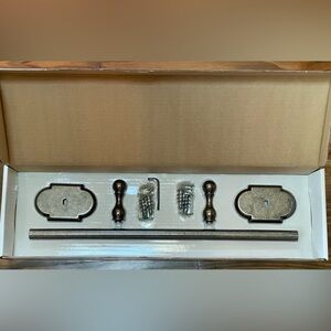 Antique Pewter Towel bar or hanging rod